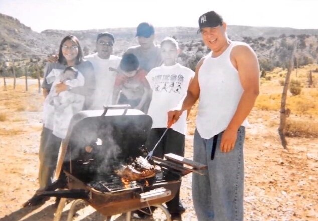 Man with family