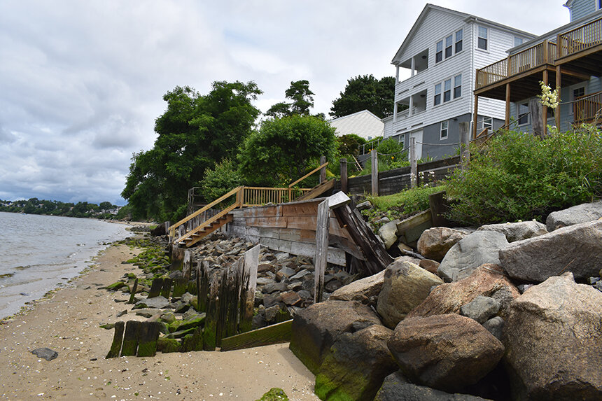 A section of the Providence, Rhode Island shoreline