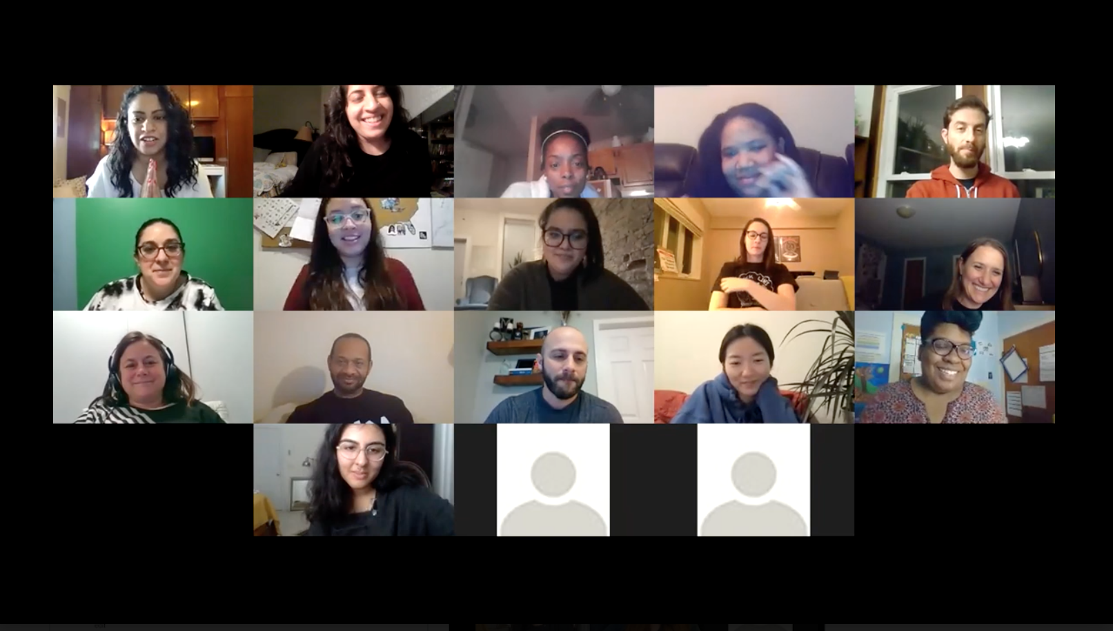 Screen shot from a Zoom workshop in which Chicago Fellows connected with photojournalist Amritra Chandradas,