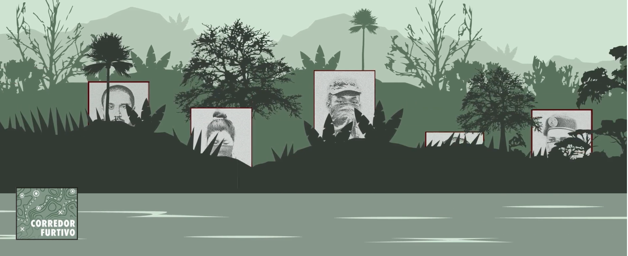 A graphic displaying a series of human portraits going up and down.