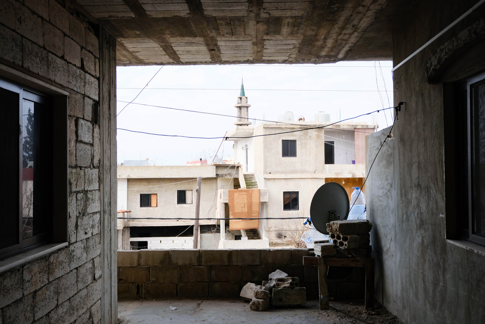Refugee house in Akkar district, North Lebanon, near the Syrian border Refugee house in Akkar district, North Lebanon, near the Syrian border