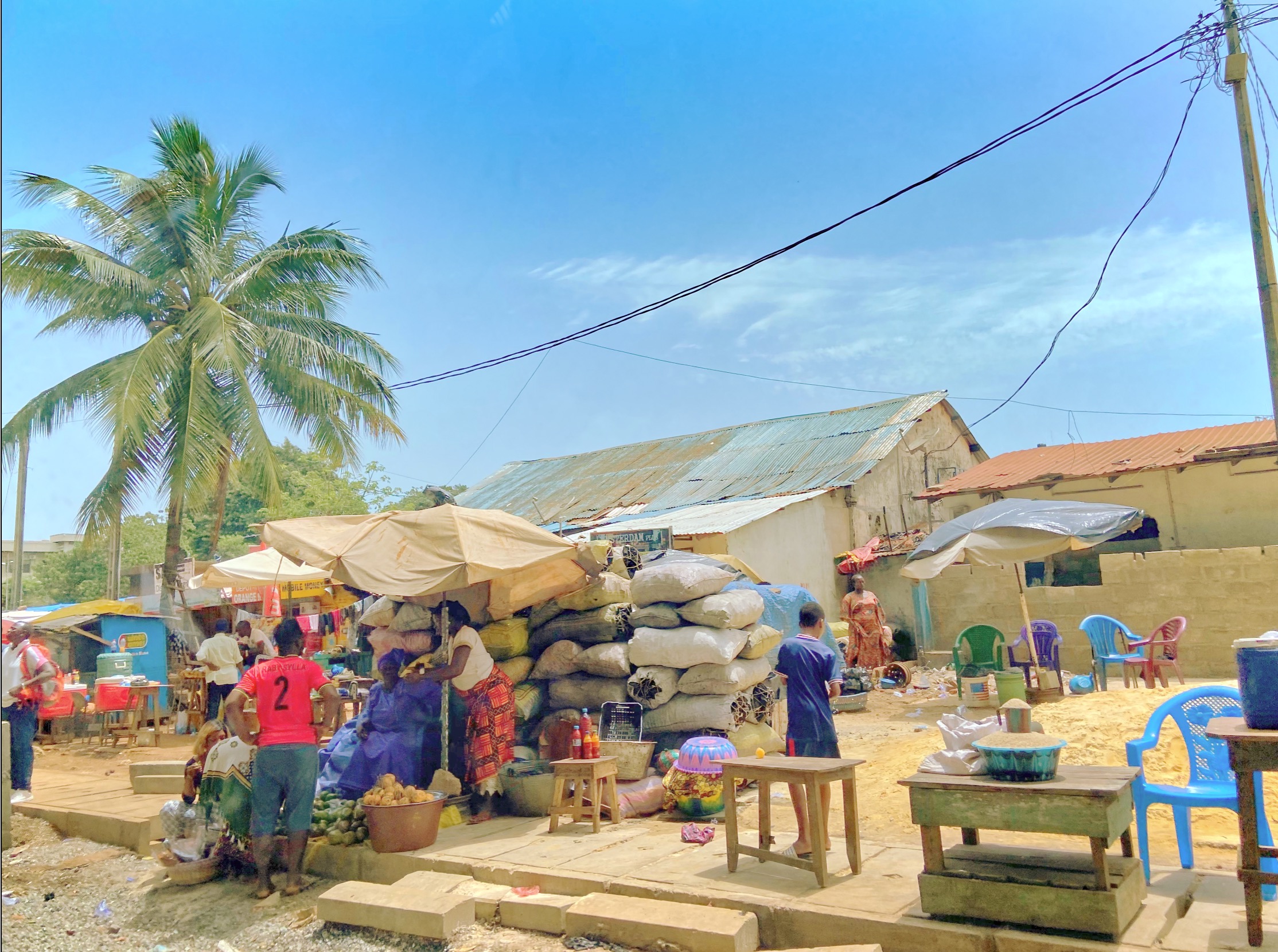An open air market