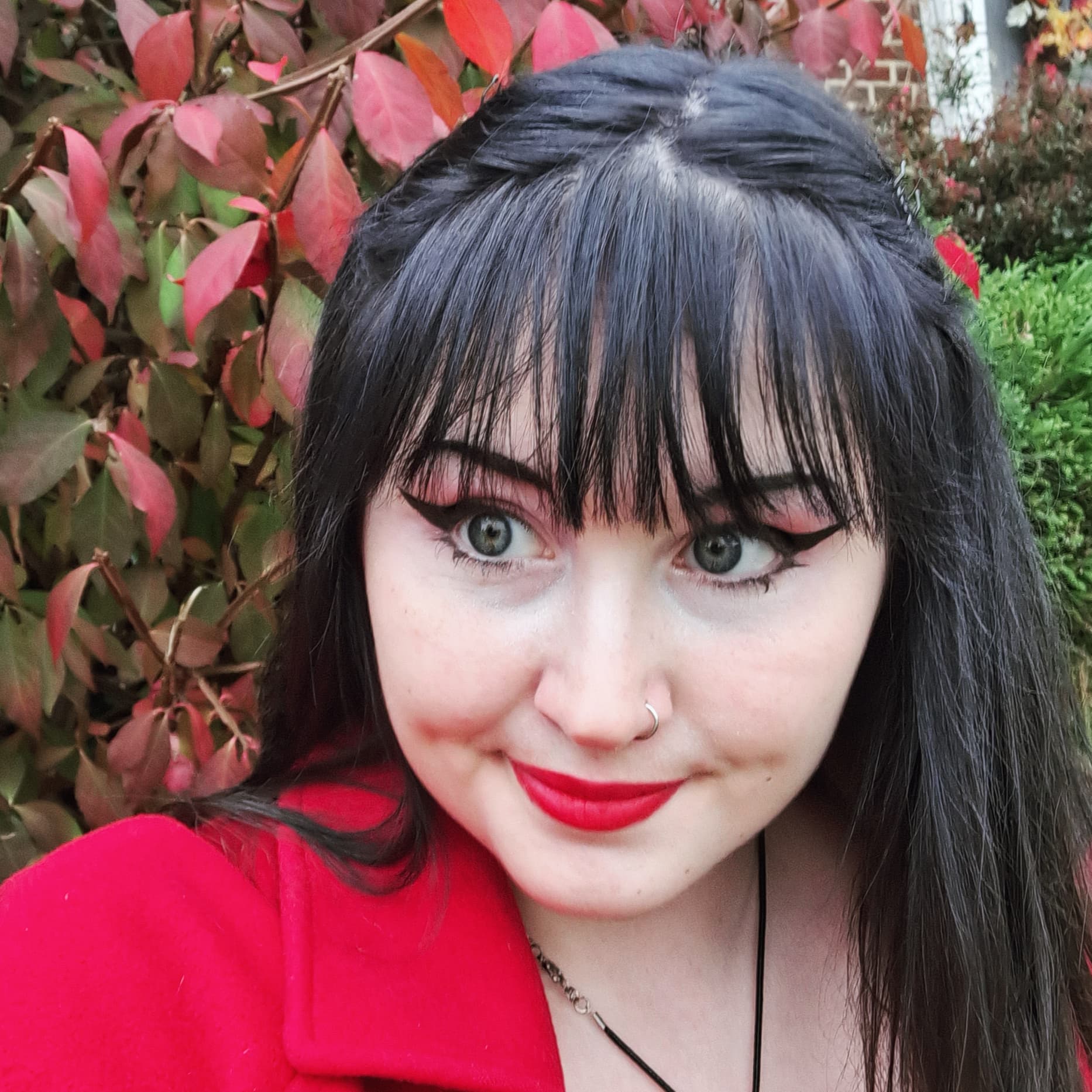 Image of Faith wearing red