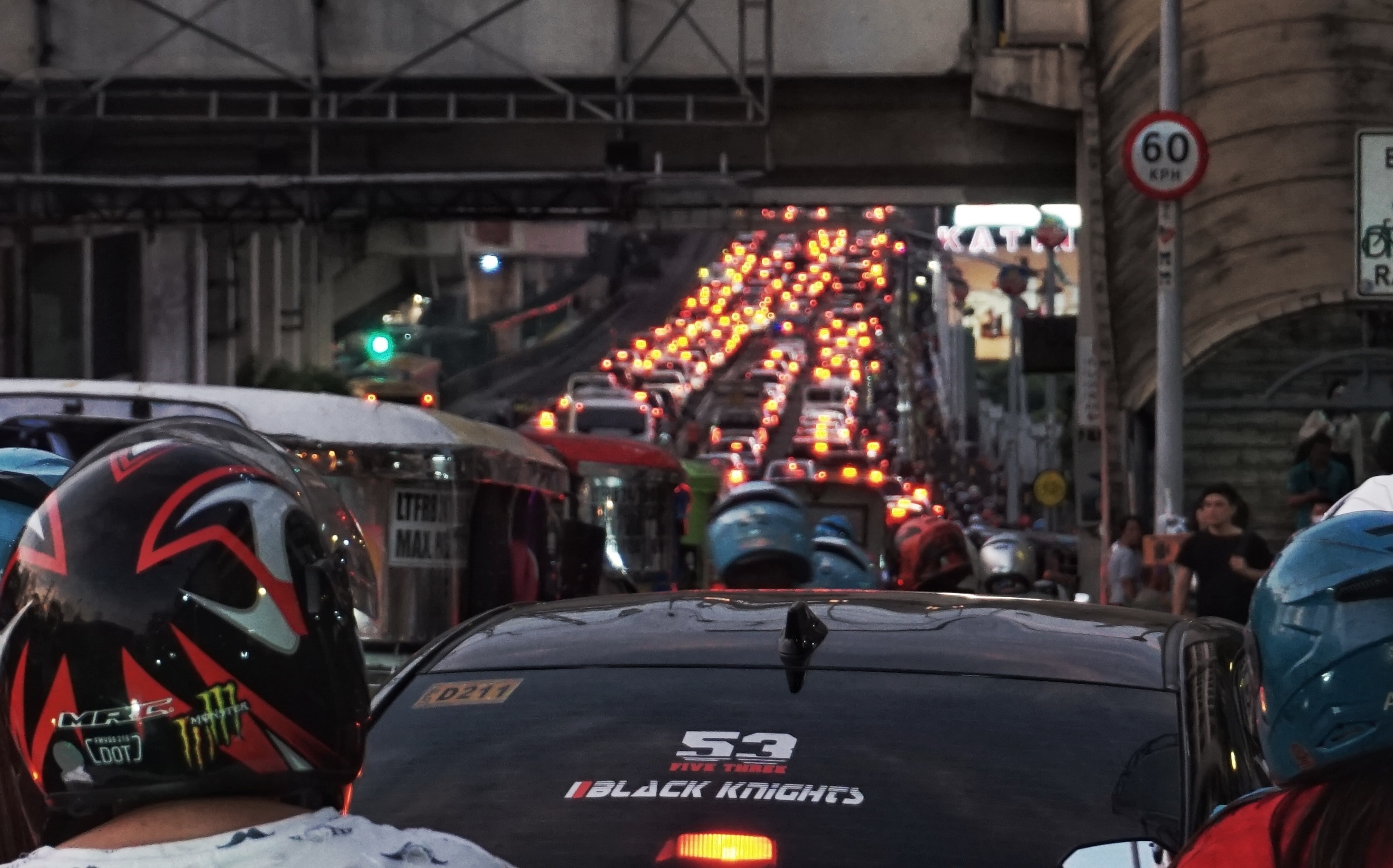 Heavy traffic in the Philippines Heavy traffic in the Philippines