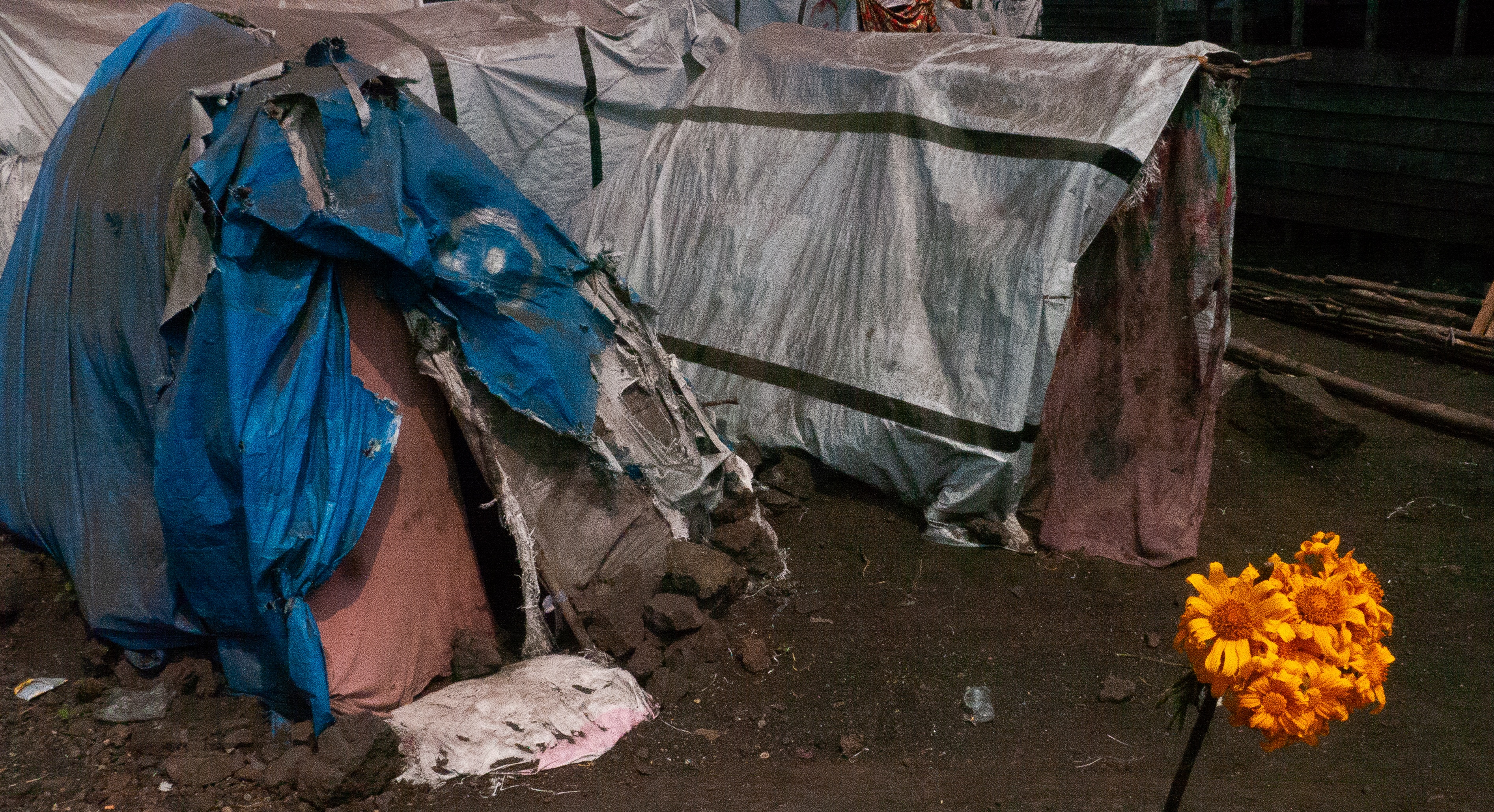 displacement camp tents in Congo (DRC)