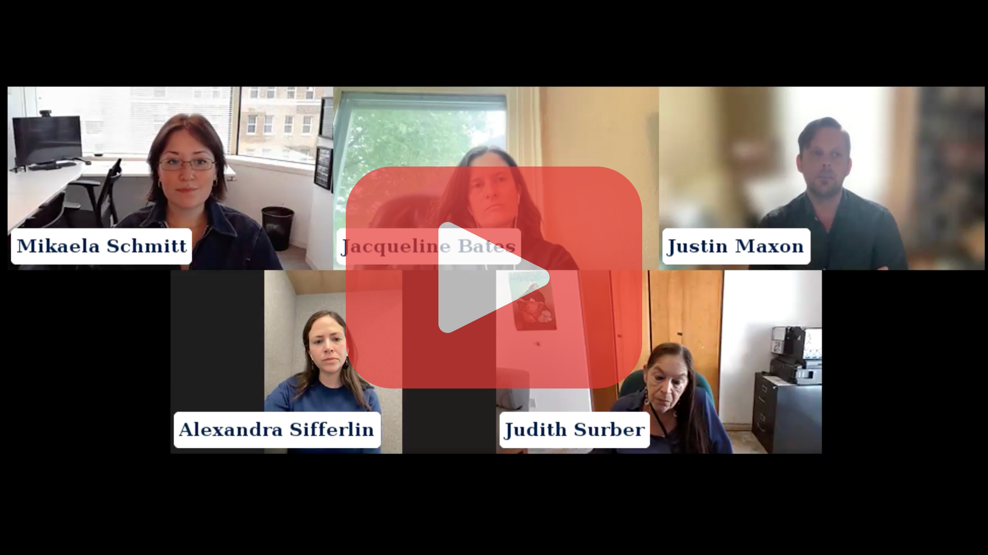 Panelists in on Zoom call