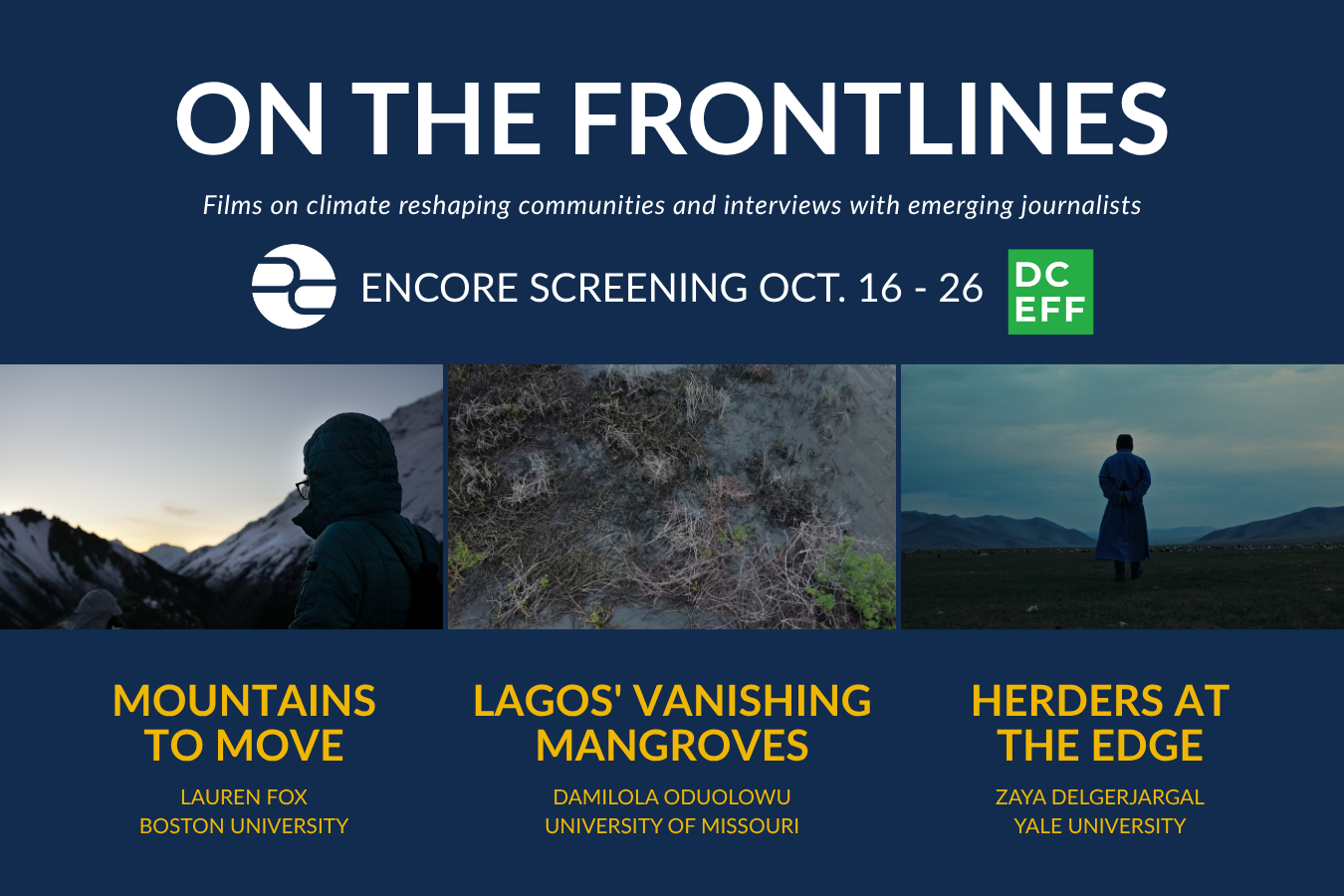On the frontlines screening October 16-26