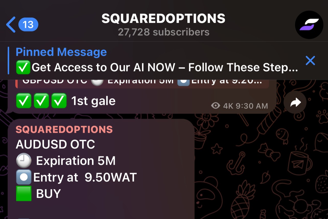 Screenshot from Telegram group of AI investing scam