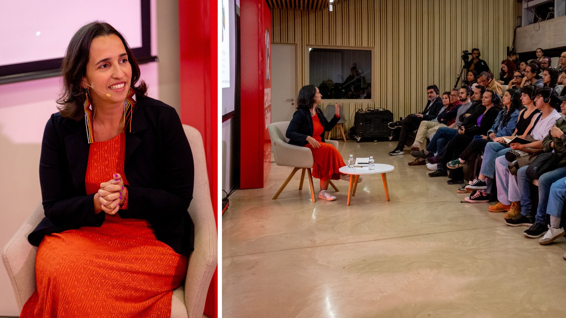 Flora Pareira delivers a masterclass, bridging journalism and impact at Festival Gabo. Image credits: Festival Gabo