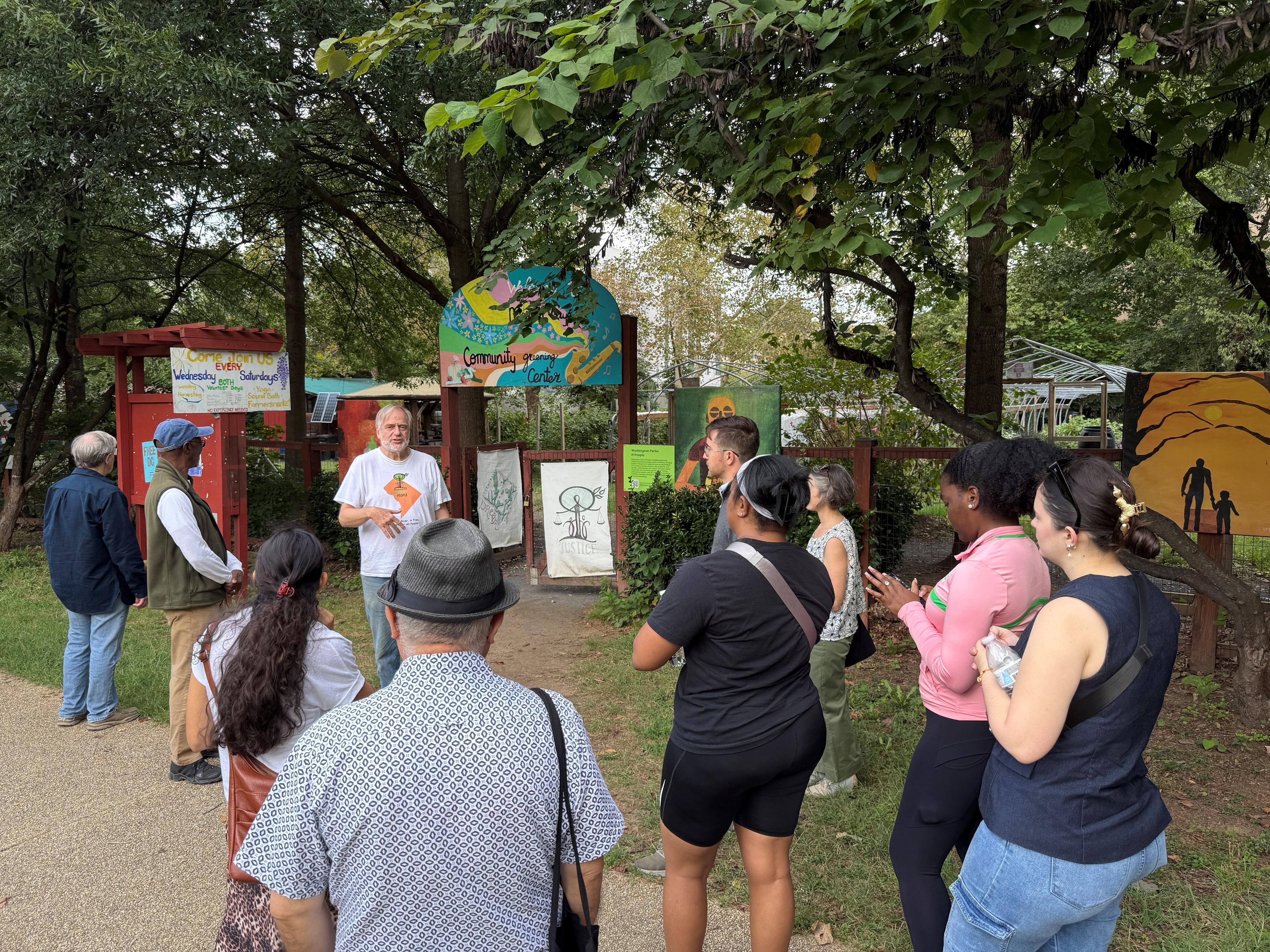 a walking tour in Ward 7 Washington D.C. discusses environmental challenges