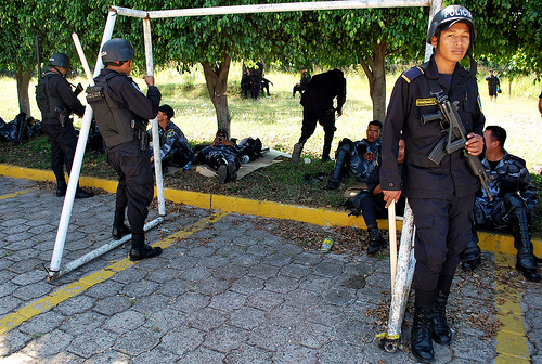 “The problem isn’t that the (police) are overwhelmed by crime. The problem is that they’re working with the criminals,” said Julieta Castellanos, the university president whose son, Rafael Alejandro, was allegedly shot at close range in the family car while returning home from a birthday party. Image by NewsHour, Flickr.