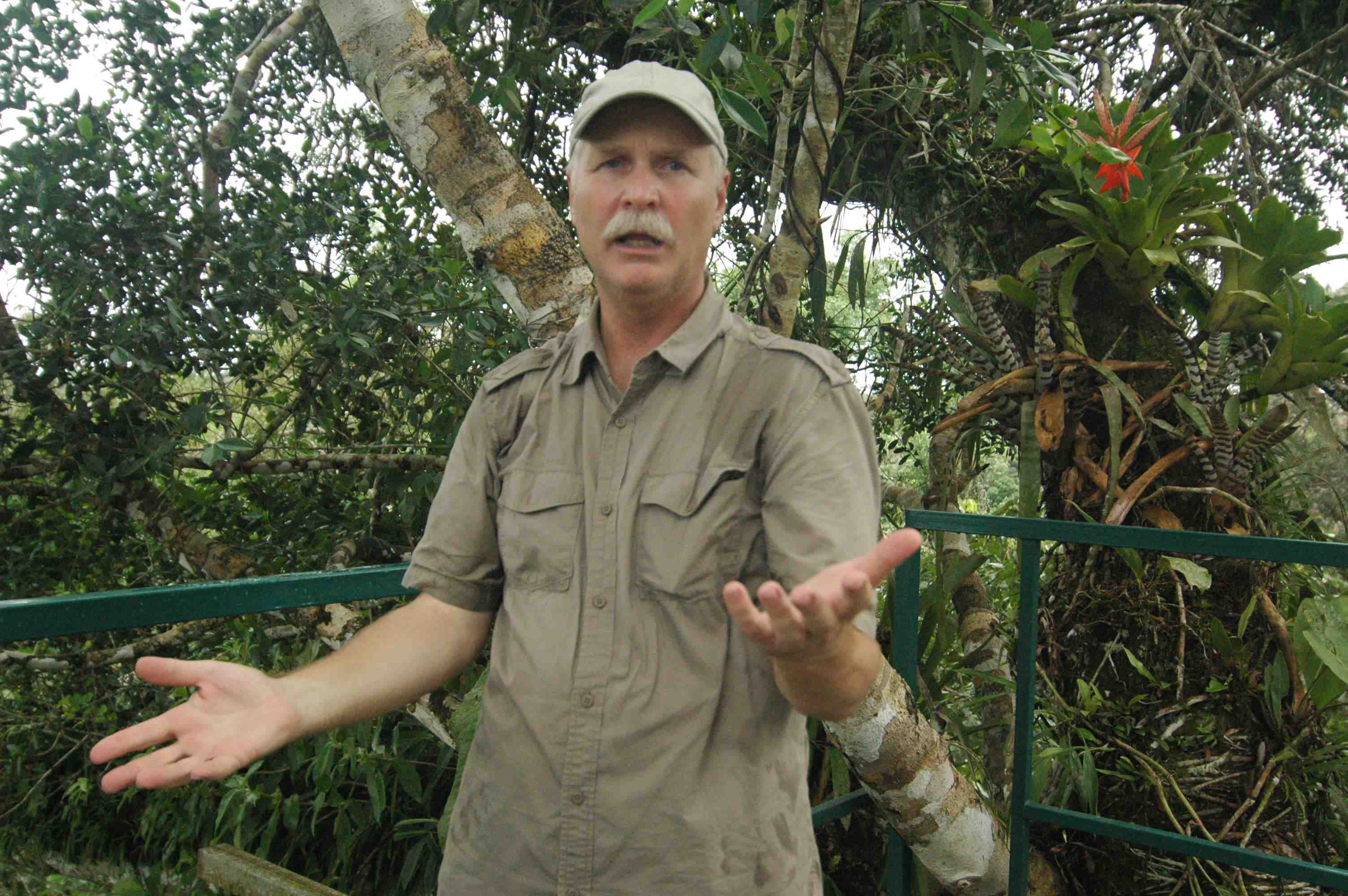 Kelly Swing, director of the Tiputini Biodiversity Station in the Yasuni National Park of Ecuador. He says “if we can’t justify saving a place that has more species per square kilometer than any other place on the planet, what are we going to decide to keep?”