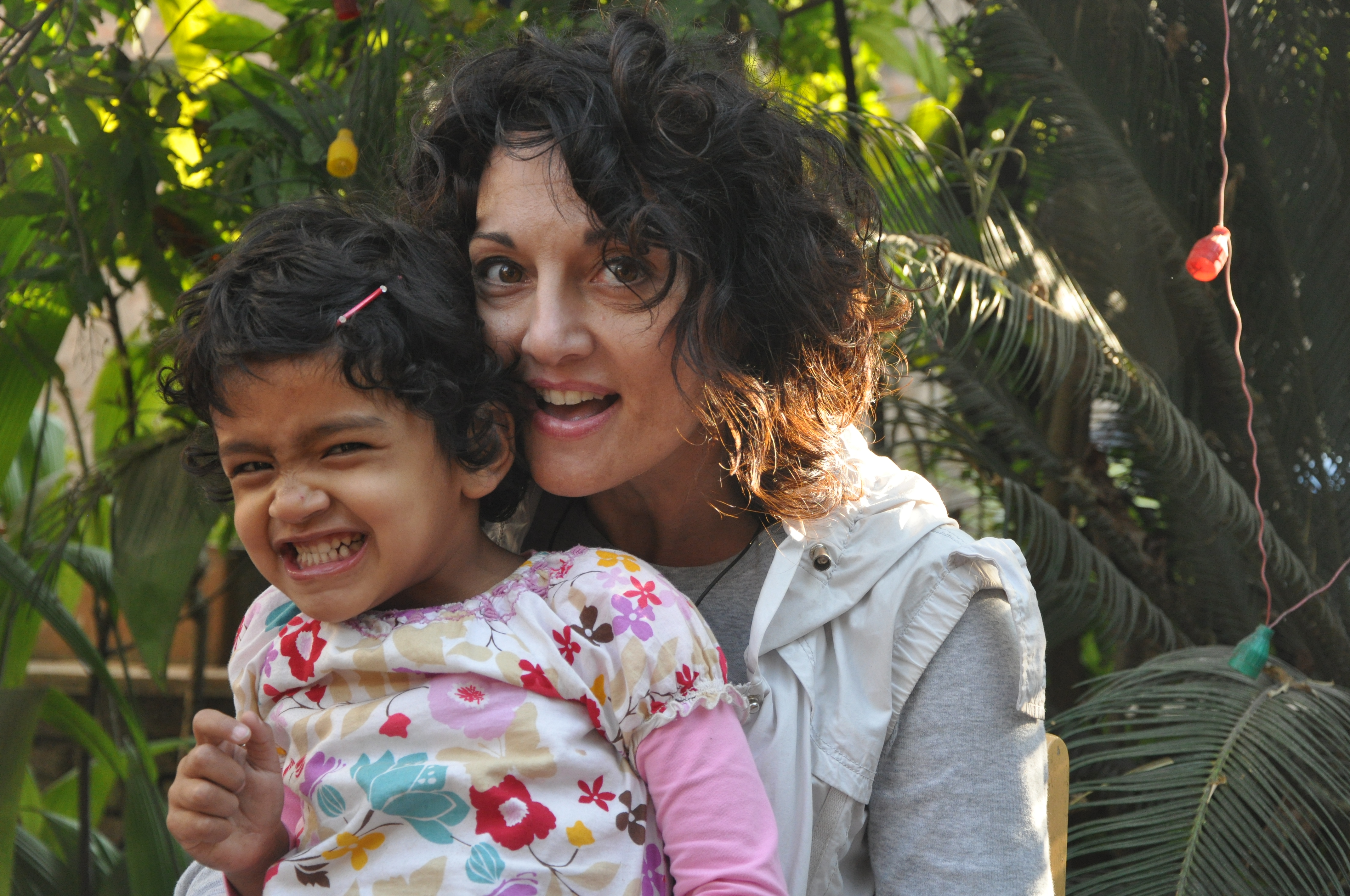 Dee-Dee Milton with her adopted Nepali daughter, Bina. Image by Anup Kaphle. Nepal, 2010. image