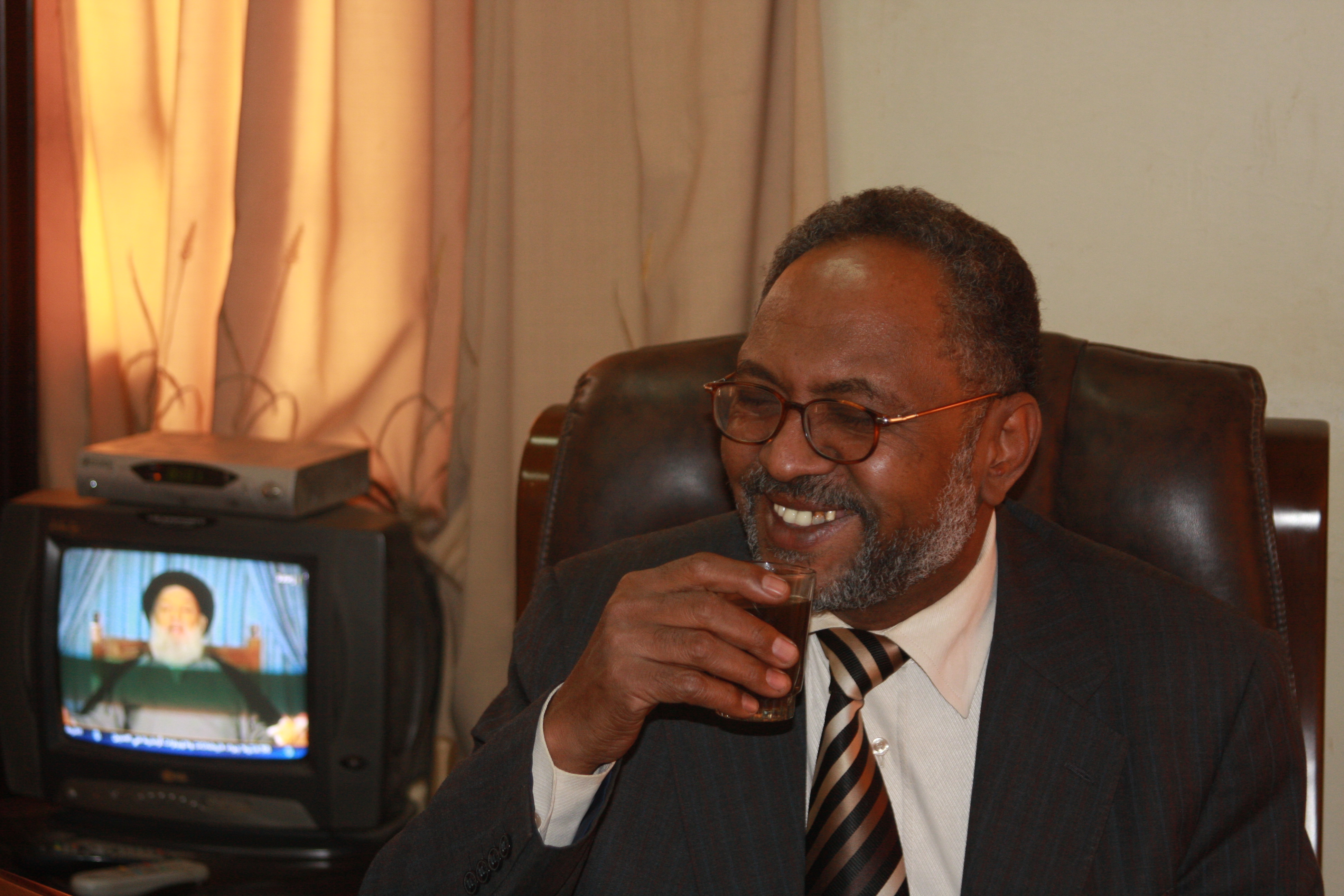 Sudanese government spokesman, Dr. Rabie Abdul Atti, who says there is "no problem" with me going to Darfur