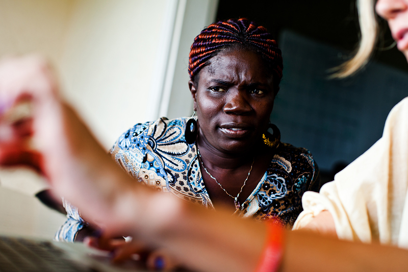 Mae Azango has gone undercover to report on female circumcision, a rite of the Sande society in Liberia that is performed on young girls. Image by Jake Naughton. Liberia, 2012.