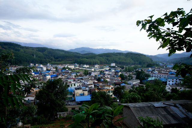 Laiza, the KIA's administrative capital, is flanked by the hills of China's Yunnan province. Image by Jason Motlagh. Burma, 2012. Media file: Motlagh-6283pulitzer1.jpg
