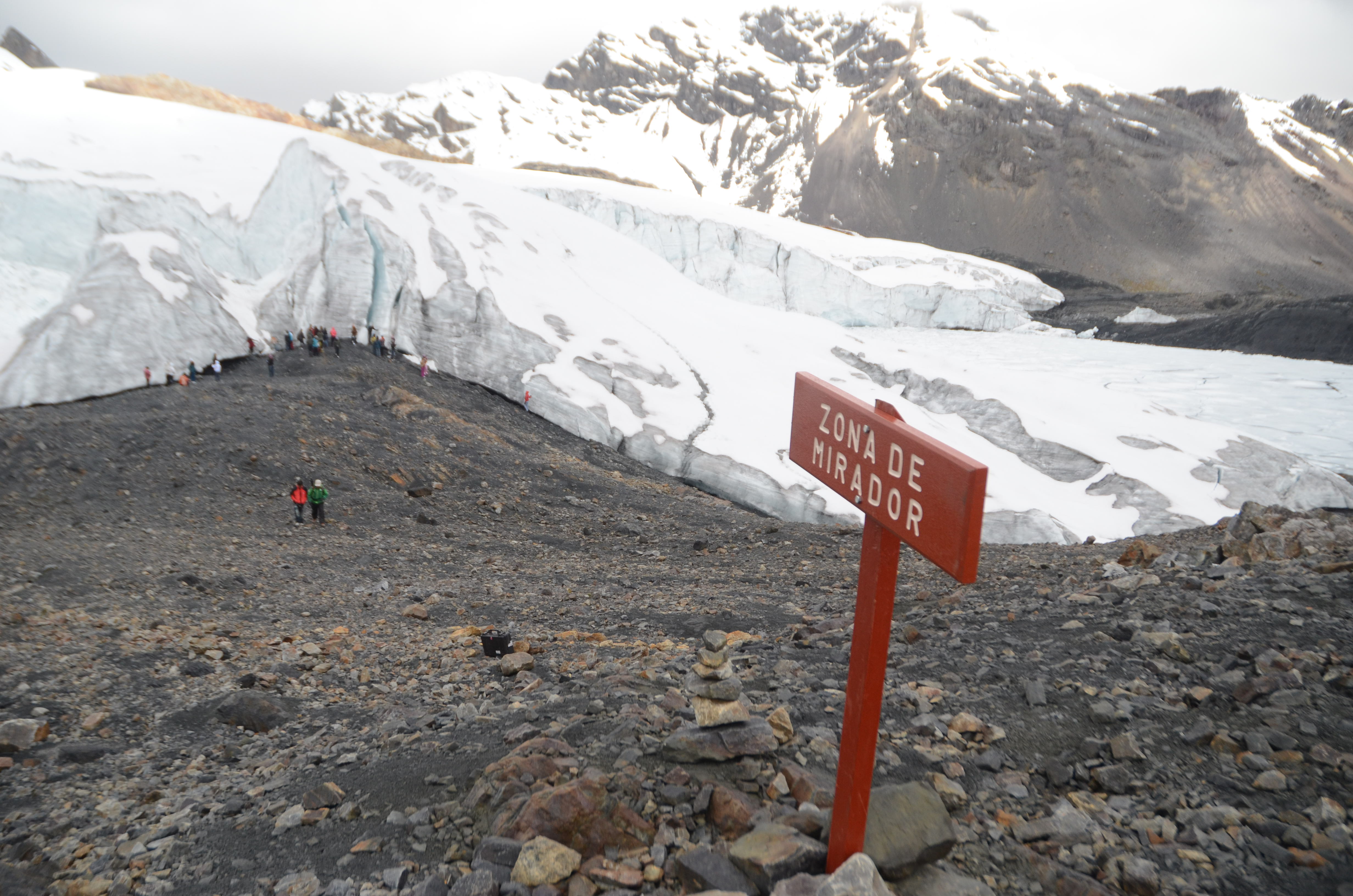 Remains of the Pastoriri glacier, Huascaran National Park, Peru. Image by Daniel Grossman. May, 2011. Media file: Peru-glacier-global-warming_10730.jpg