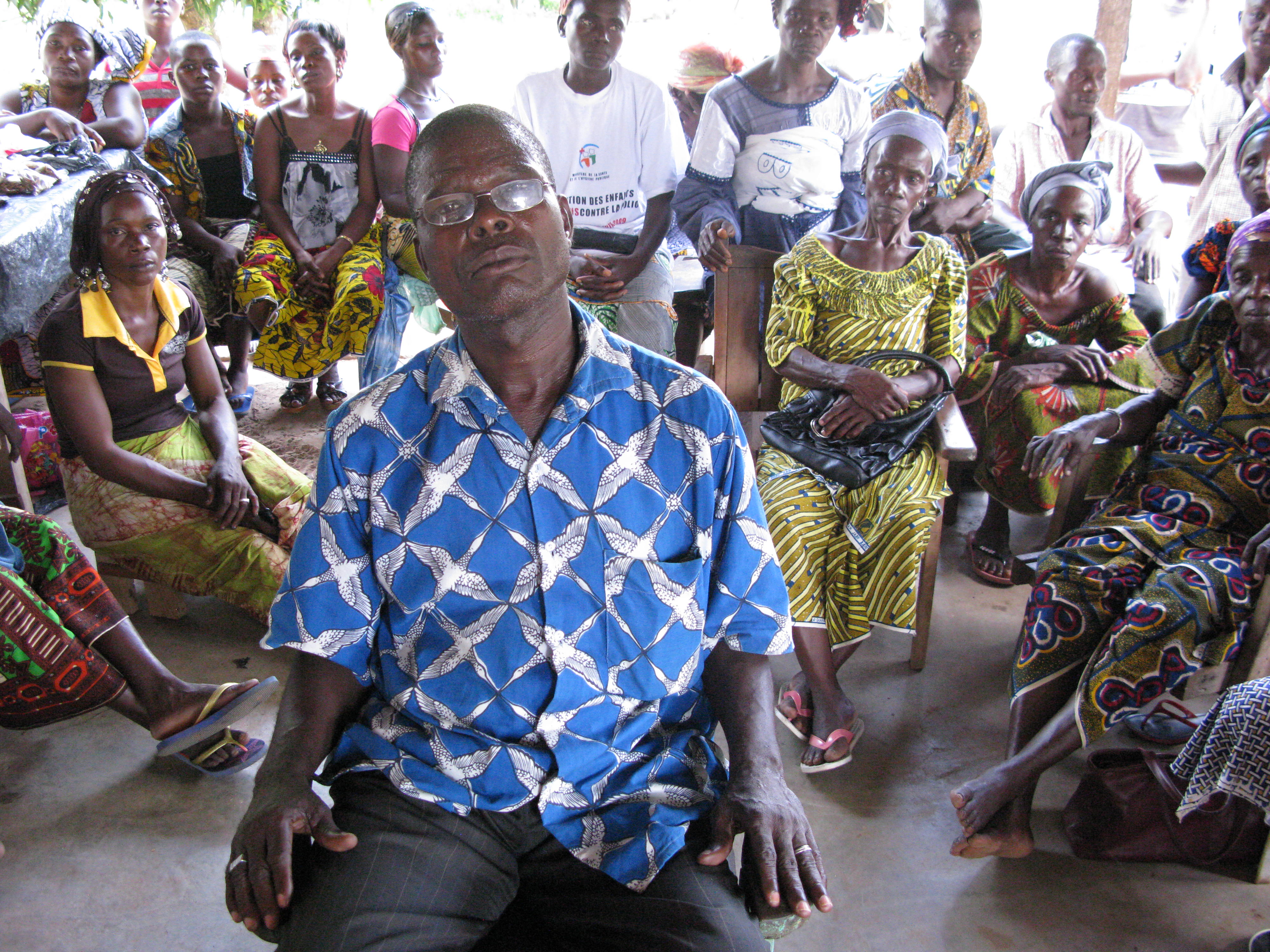 Chief of Téapleu, Denis Zan. Image by Selay Marius Kouassi. Ivory Coast, 2011.