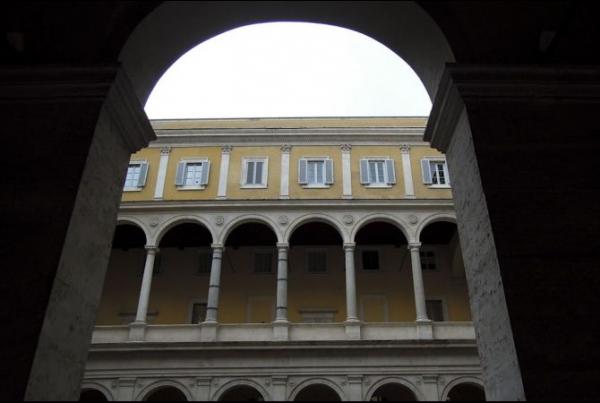 The Palace of the Holy Office, the building that houses the Congregation for the Doctrine of the Faith. Image by Jason Berry. Vatican City, 2012. Media file: dscn0659_0.jpg