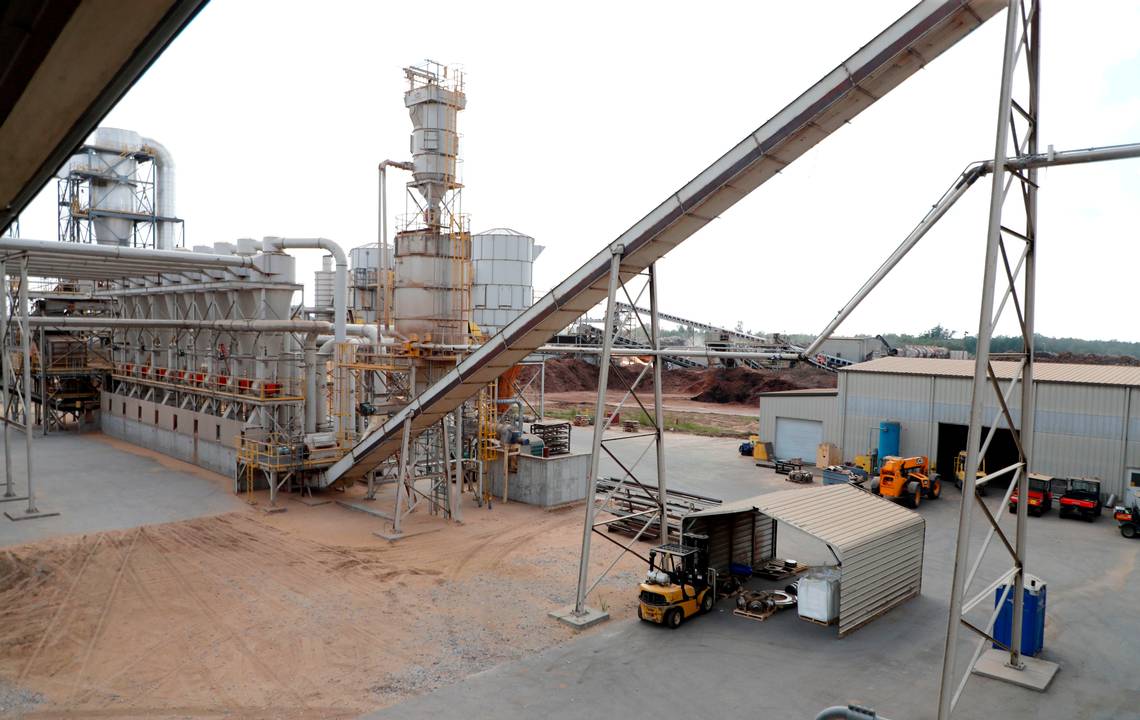 The Enviva plant in Northampton County, N.C. is seen in this photo taken Tuesday, Sept. 3, 2019. Enviva is the world’s largest producer of wood pellets. Image by Ethan Hyman. United States, 2019. The Enviva plant in Northampton County, N.C. is seen in this photo taken Tuesday, Sept. 3, 2019. Enviva is the world’s largest producer of wood pellets. Image by Ethan Hyman. United States, 2019.