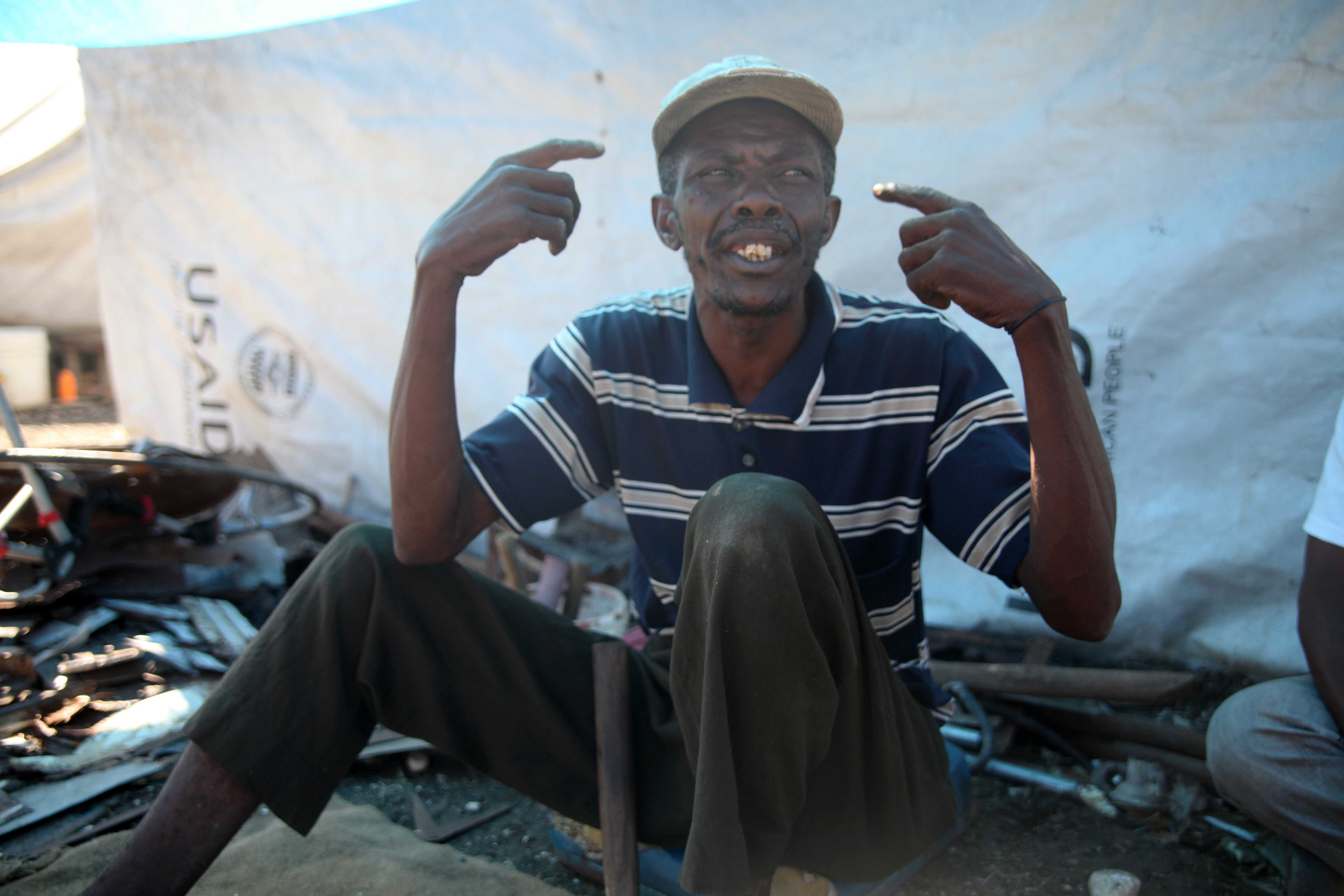 Philippe Asindor. Image by Andre Lambertson, Haiti, 2011.