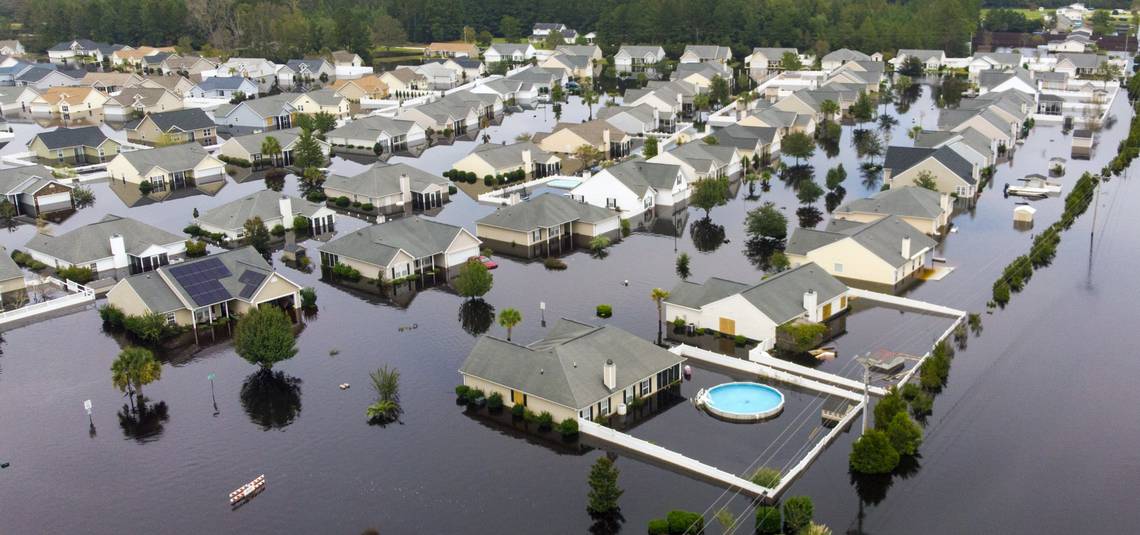 The Red Bluff community flooded along the Waccamaw River and Simpsons Creek under Hurricane Florence’s deluge with entire neighborhoods underwater. Monday, Sept. 24, 2018. Image by Jason Lee. United States, 2018. The Red Bluff community flooded along the Waccamaw River and Simpsons Creek under Hurricane Florence’s deluge with entire neighborhoods underwater. Monday, Sept. 24, 2018. Image by Jason Lee. United States, 2018.
