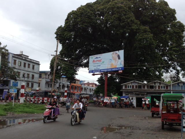Myitkyina, the capital of Kachin state, is the country's northernmost river port and railway terminus. Image by Jason Motlagh. Burma, 2012. Media file: photo-15myitkyina.jpg