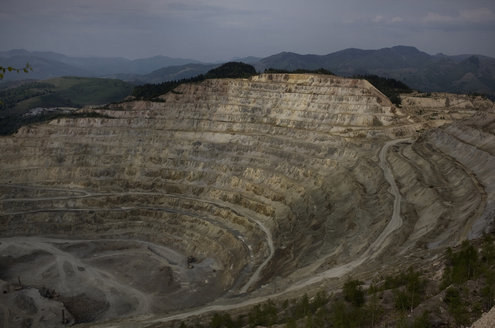 The grandeur of the Roman Empire was bankrolled with gold from Rosia Montana's mines, and some of the original tunnels still exist, offering invaluable treasures to archaeologists and historians alike. Image by Nadia Shira Cohen. Romania, 2011.