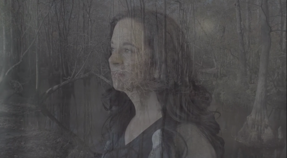 A screen grab from "Placing Identity," a film developed by journalism students at R.J. Reynolds High School in Winston-Salem, NC reflects how the double-exposure process used by grantee Daniella Zalcman was used by "Placing Identity" facilitator Diana Greene to visualize the story of Charlene Hunt, a member of the Lumbee Native American Tribe, which is based in North Carolina. Screenshot from "Placing Identity." United States, 2018. Media file: screen_shot_2018-05-17_at_3.13.49_pm.png