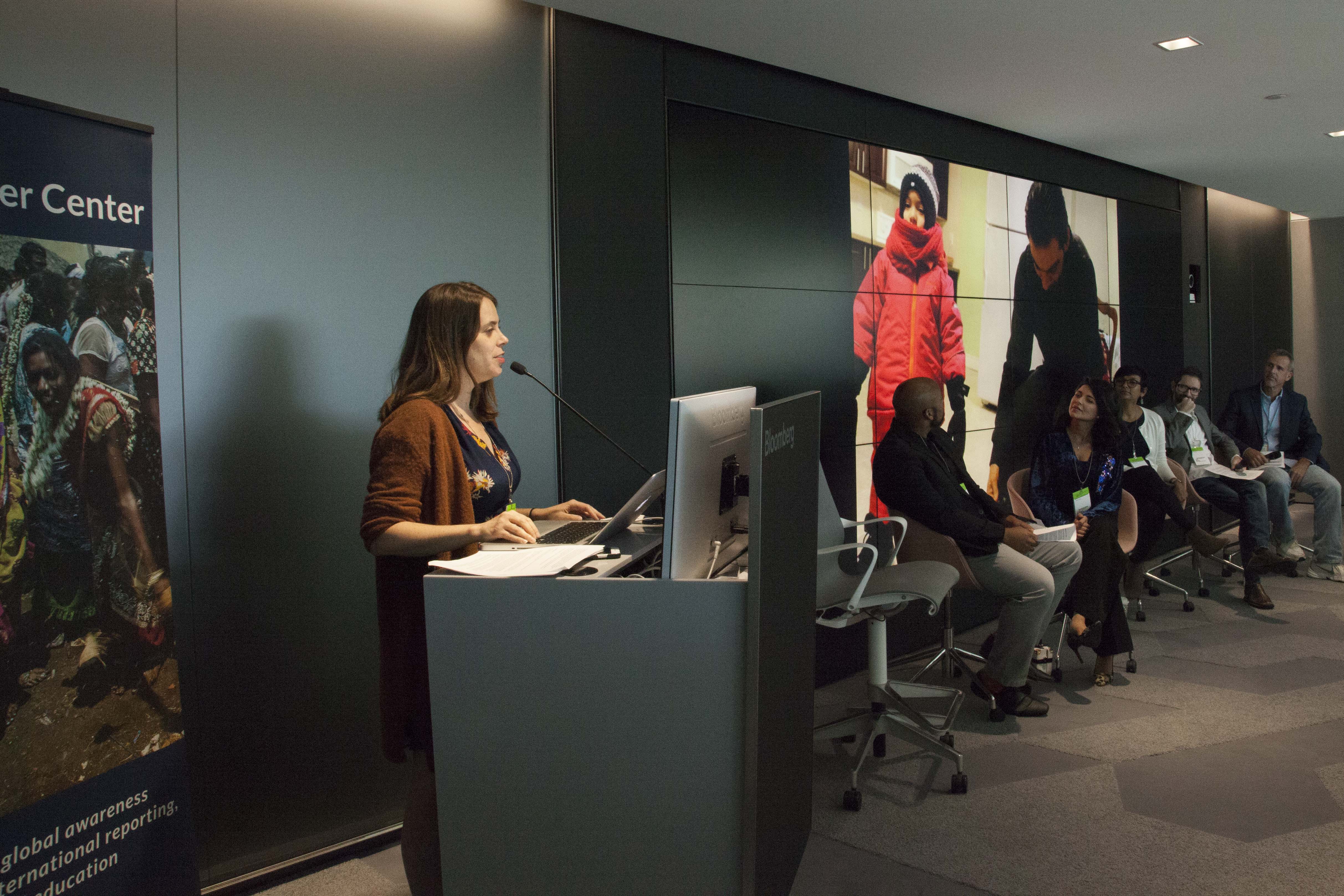 The Way We Tell Stories Pulitzer Center grantee Robin Shulman on 'The Way We Tell Stories.' Image by Jin Ding. Washington, DC, 2017.