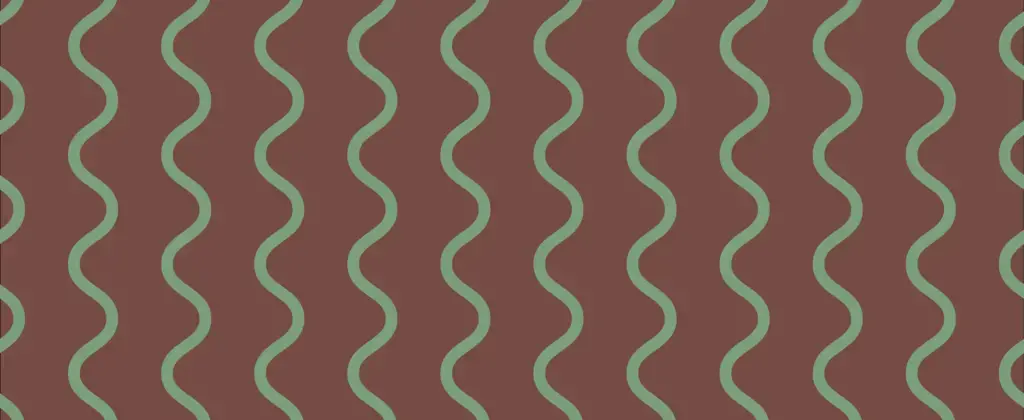 green wavy lines on a brown background