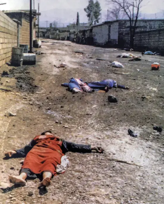 Halabja, 17 March 1988: Iraq attacked its own citizens with nerve agents. During its war with Iran, enemy soldiers and civilians were frequent targets. Image by Saeed Sadeghi/Courtesy Abbas Foroutan. Halabja, 17 March 1988: Iraq attacked its own citizens with nerve agents. During its war with Iran, enemy soldiers and civilians were frequent targets. Image by Saeed Sadeghi/Courtesy Abbas Foroutan.