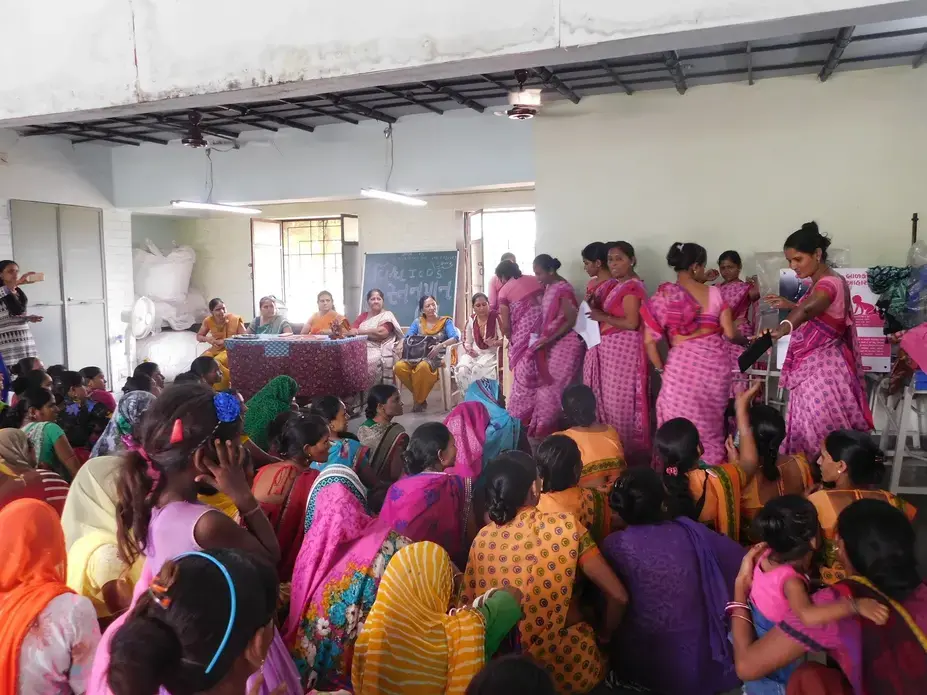 Health workers perform folklore songs and dance-drama during a Breastfeeding Clinic event run by Manav Sadhna. Image by Ambar Castillo. India, 2017.