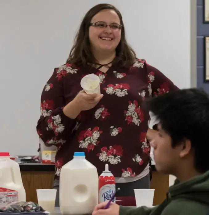 Inside her Cashton classroom, Kori Blank deals with economic insecurity and changes sweeping through Wisconsin's dairy industry. Image by Mark Hoffman/ Milwaukee Journal Sentinel. United States, 2020. Inside her Cashton classroom, Kori Blank deals with economic insecurity and changes sweeping through Wisconsin's dairy industry. Image by Mark Hoffman/ Milwaukee Journal Sentinel. United States, 2020.