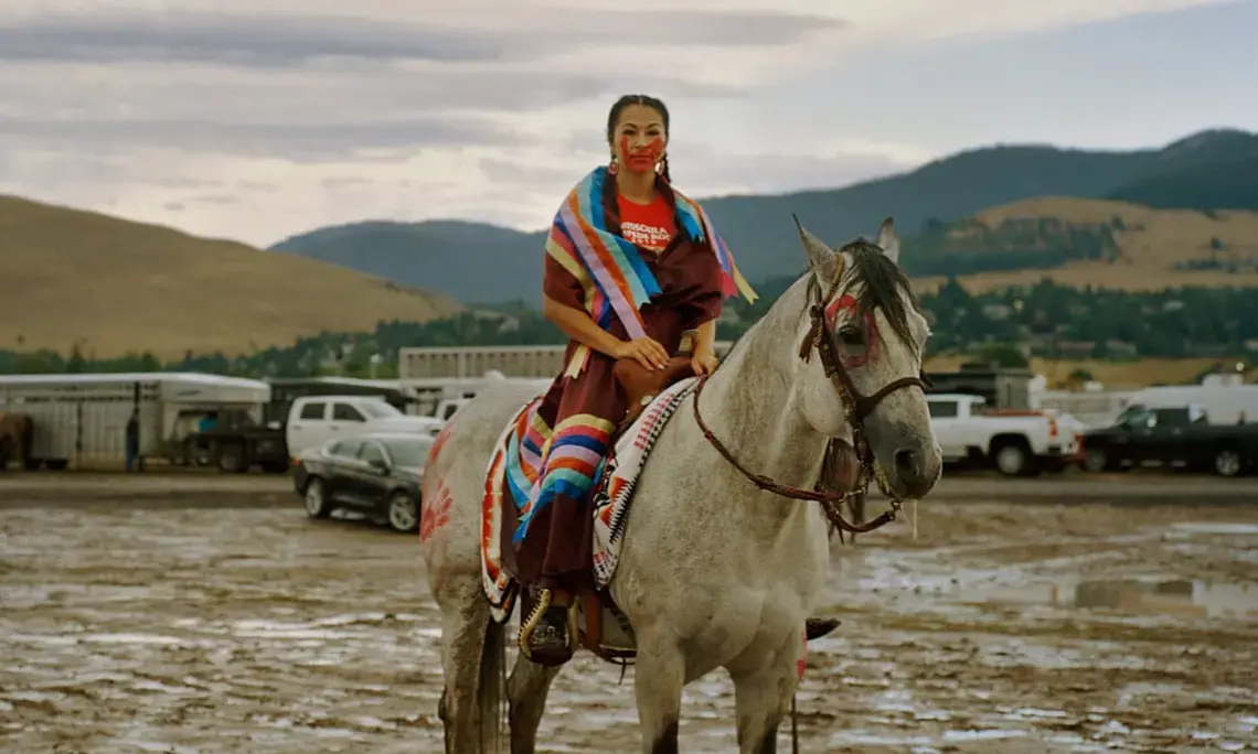 An event for missing and murdered Native American women and girls at the Missoula state fair in Montana. Image by Sara Hylton. United States, 2019.