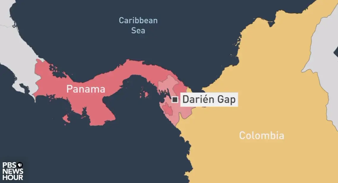 The Darien Gap. Image from Video. The Darien Gap. Image from Video.
