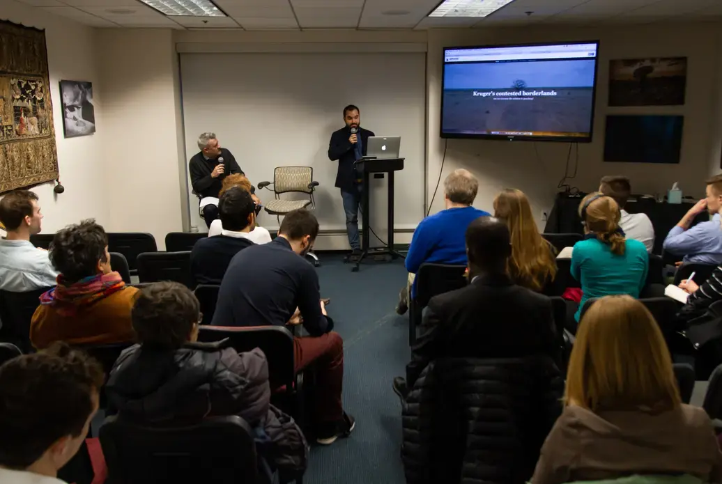 Jacopo Ottaviani addressing the audience. Image by Claire Seaton. United States, 2019. Jacopo Ottaviani addressing the audience. Image by Claire Seaton. United States, 2019.