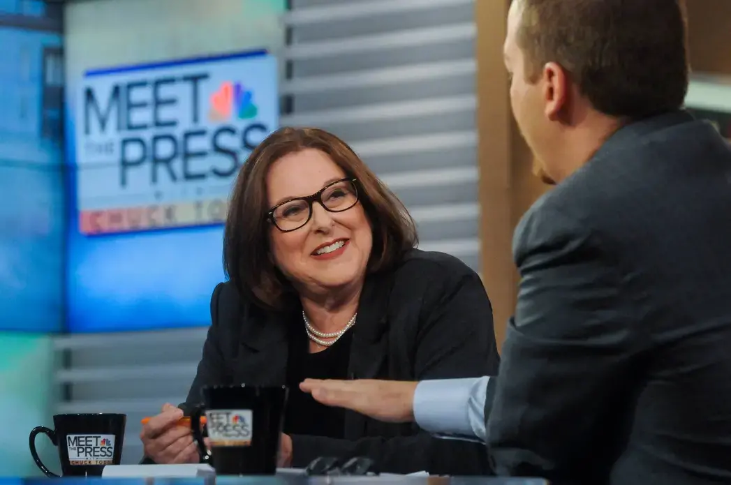 Carol Rosenberg interviewed by Chuck Todd on Meet the Press. Image courtesy of NBC. Carol Rosenberg interviewed by Chuck Todd on Meet the Press. Image courtesy of NBC.