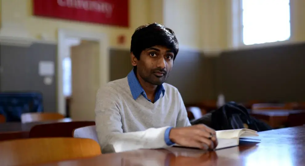 Kanishka Elupula, a doctoral student in anthropology at Harvard University. Image by Meredith Nierman/WGBH News. United States, 2019. Kanishka Elupula, a doctoral student in anthropology at Harvard University. Image by Meredith Nierman/WGBH News. United States, 2019.