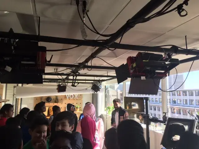 Creative Minds Public Charter School students explore the Vox Connecticut Ave Offices. Image by Fareed Mostoufi. United States 2018.