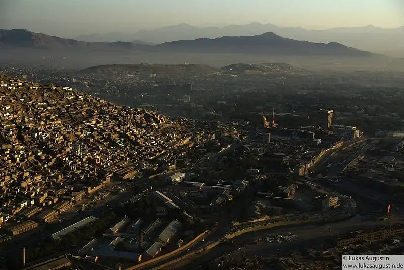 An Aerial view of Kabul. Image courtesy of CreativeCommons. Afghanistan, 2012.