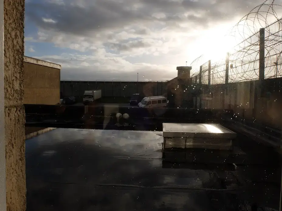 Sunset from the Governor's office at Osny, one of France's most notorious jails. Image by Christopher de Bellaigue. France, 2016. Media file: dscf3959.jpg