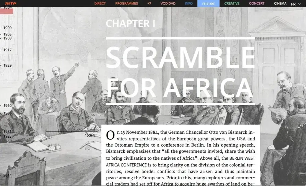 Interactive History on the Origins of HIV on Arte. Media file: scramble-arte-bloodytruth.jpg