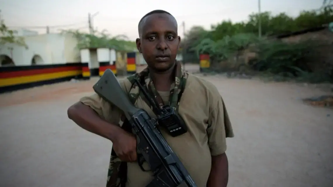 Still frame from the broadcast for PBS NewsHour. Kenya, 2015. Media file: fannin.jpg