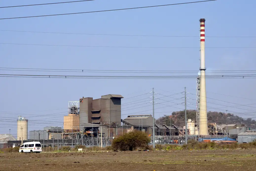 A Lonmin platinum mine operates on Bapo Ba Mogale land in South Africa's North West province. Image by Mark Olalde. South Africa, 2017.