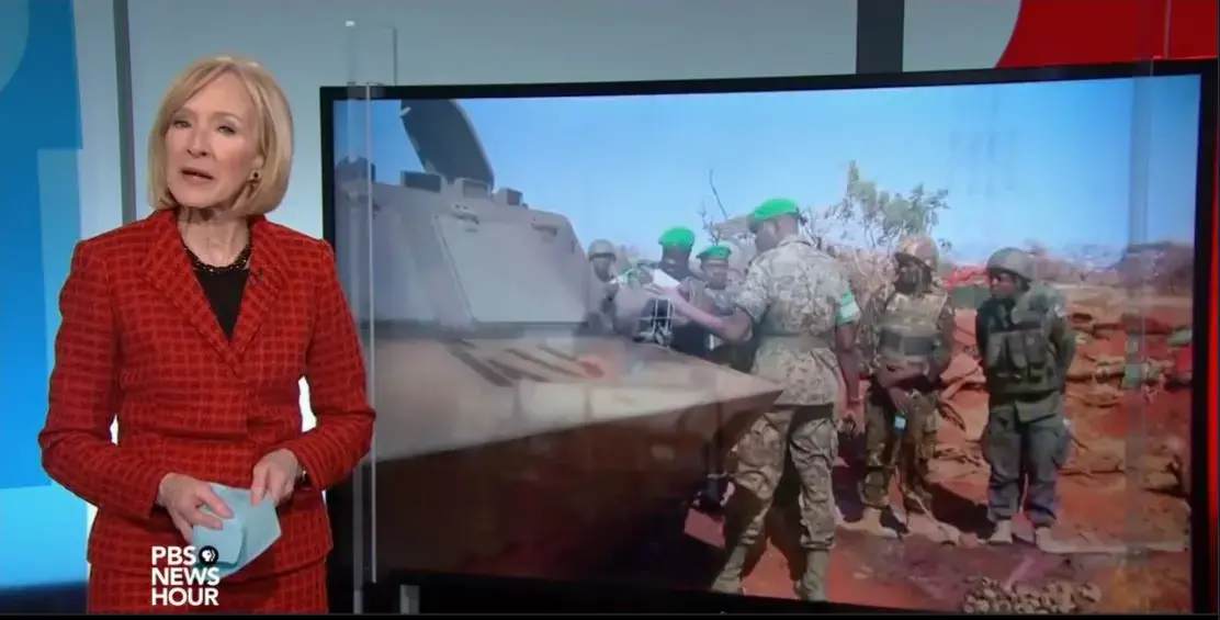 Still frame from broadcast by PBS Newshour. Media file: pbs_schifrin_1.jpg