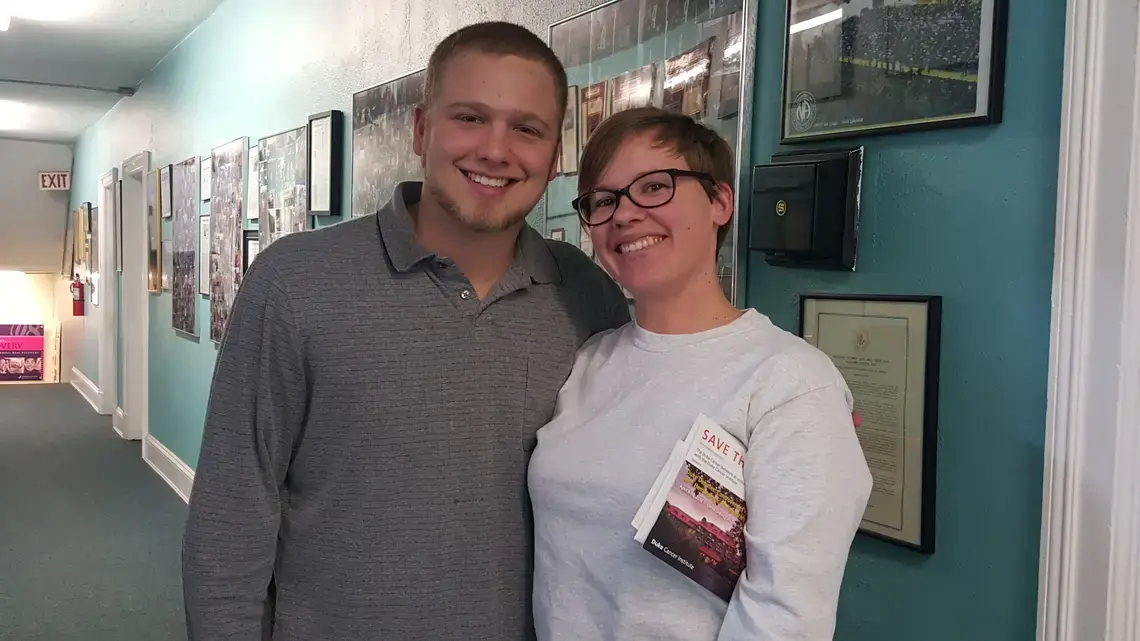 Andrew Nelson, 18, meets with McShin Foundation CEO Honesty Liller. Image by Sydney MaHan. United States, 2016. Media file: nelson_and_liller_feb_12_sydney_mahan.jpg