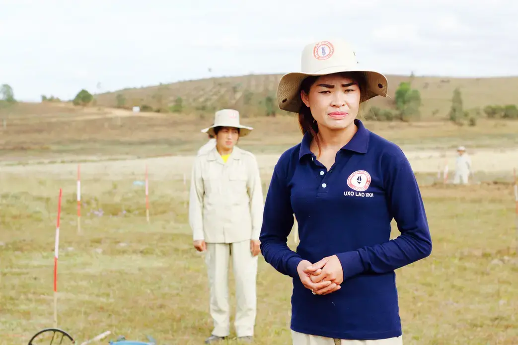 A UXO Lao demonstration in the Xieng Khouang Province in northern Laos. Image by Erin McGoff. Laos, 2017.