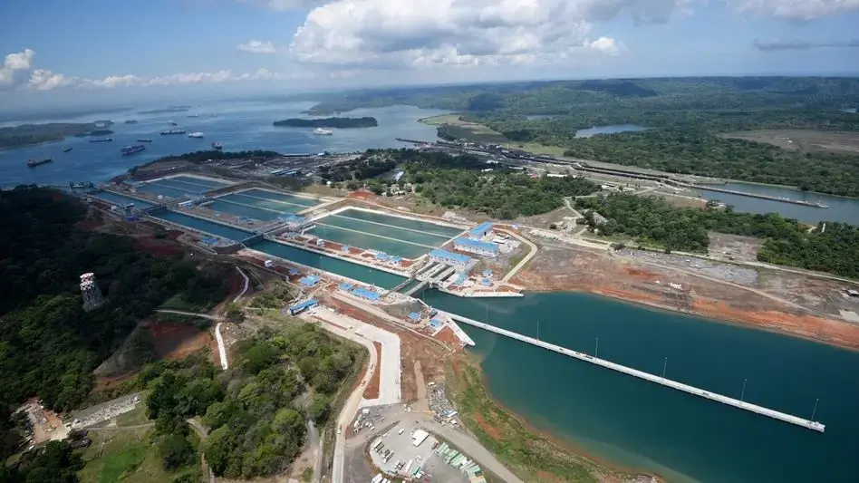 New Panama Canal Agua Clara locks (Atlantic side). Image courtesy of US DOT/Wikimedia Commons. Panama, 2017. New Panama Canal Agua Clara locks (Atlantic side). Image courtesy of US DOT/Wikimedia Commons. Panama, 2017.