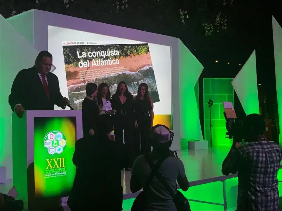 Grantees awarded for their excellence in data journalism. Panama, 2018.
